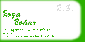 roza bohar business card